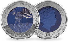 Monnaie en titane « 50e anniversaire de l'atterrissage sur la Lune »